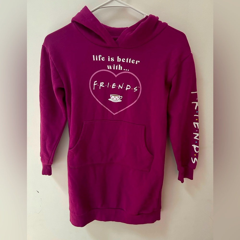 FRIENDS Girls Hooded Tunic Dress Size 10